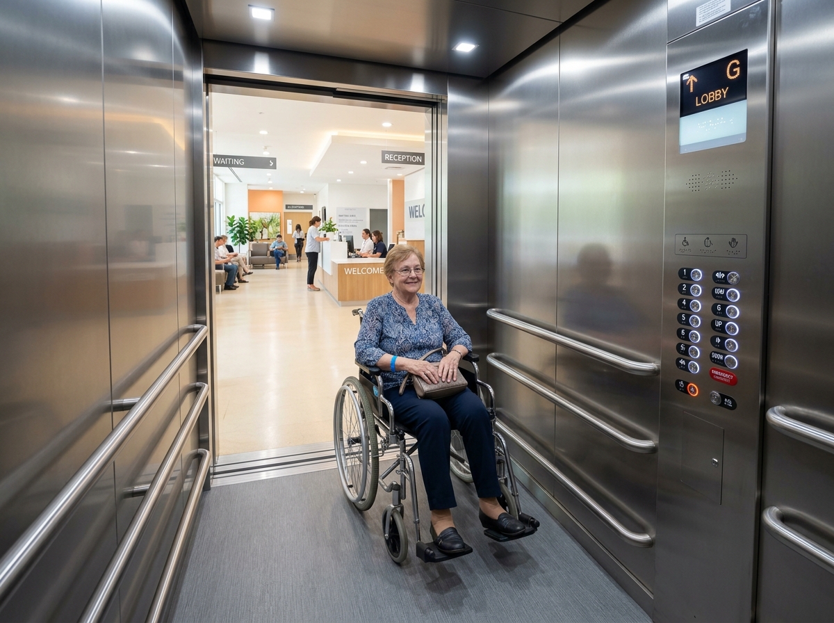 1000 kg clinic patient and wheelchair elevator