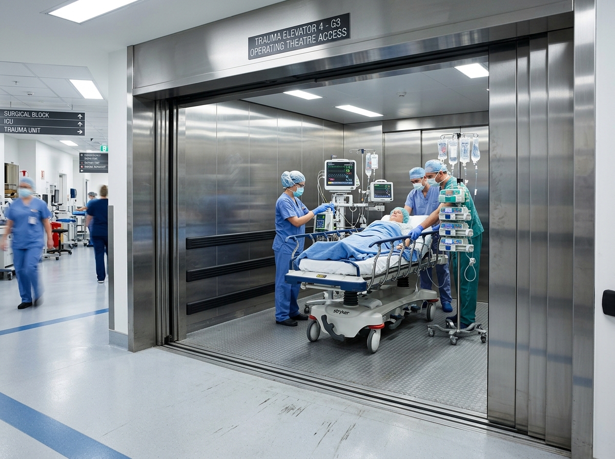 2000 kg intensive care and trauma transport elevator