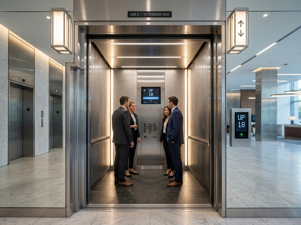 13-passenger high-speed corporate tower lift (1000 kg)